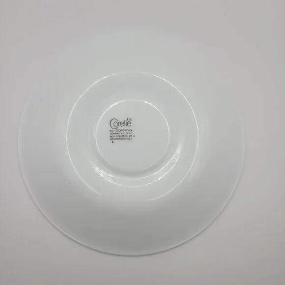 Pyrex Corelle By Corning Blue Flower Teacup Saucer Set White‎ Glass Coffee - Picture 4 of 15